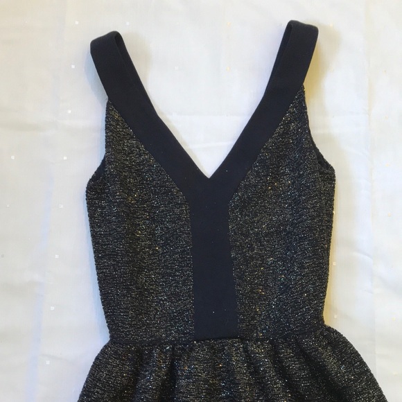 Aqua Dress Black with gold sparkle size S - Picture 3 of 7